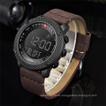 KADEMAN 6121 TOP Brand Men Watch Creative Step Counter Digital Sport Wristwatches Waterproof Military Army Fashion Male Leather